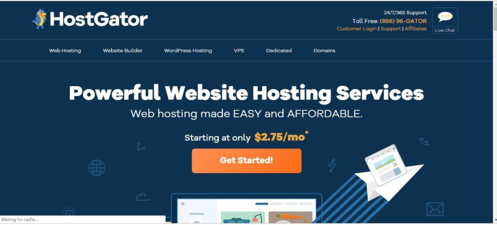 hostgator home page