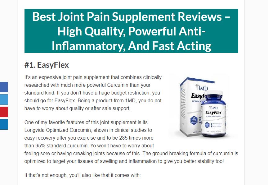 best joint pain supplements amazon associates program