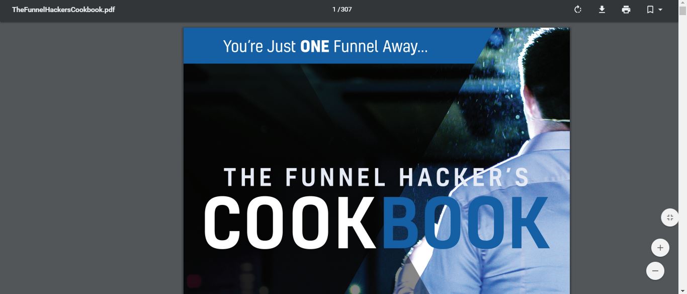 307 pages of the cookbook funnel builder