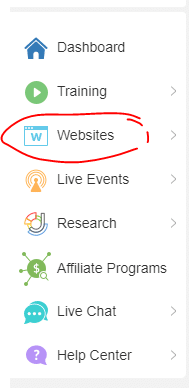 wealthy affiliate website tab