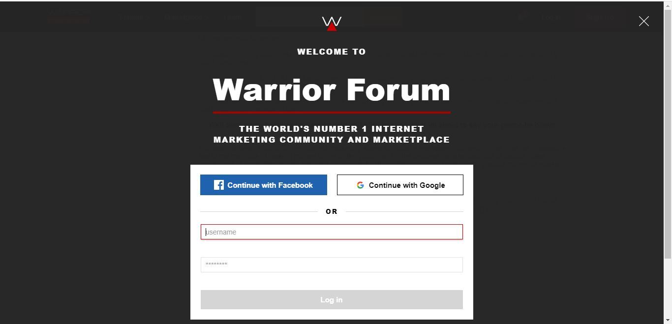 warrior plus login