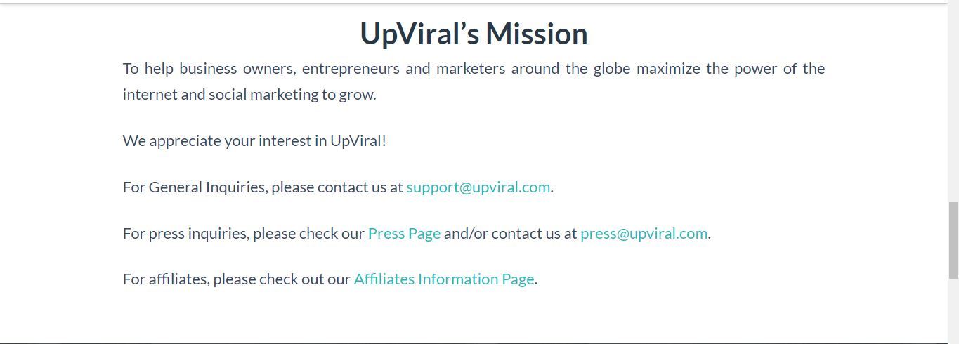 upviral mission statement