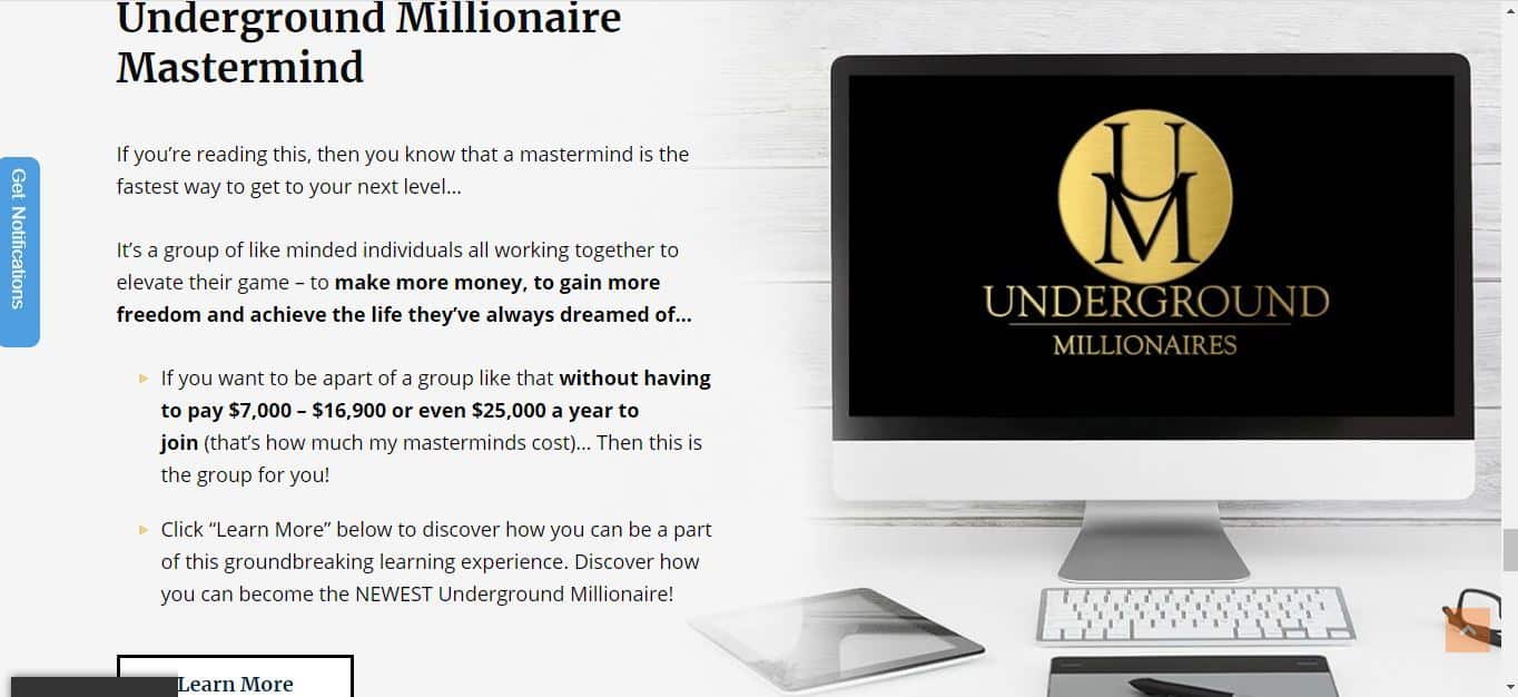 underground millionaire mastermind