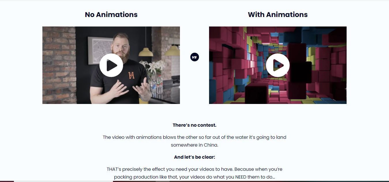 No animations with animations Viddyoze