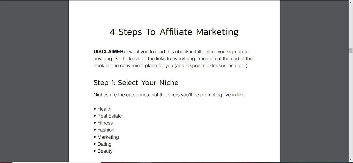 4 steps to affiliate marketing