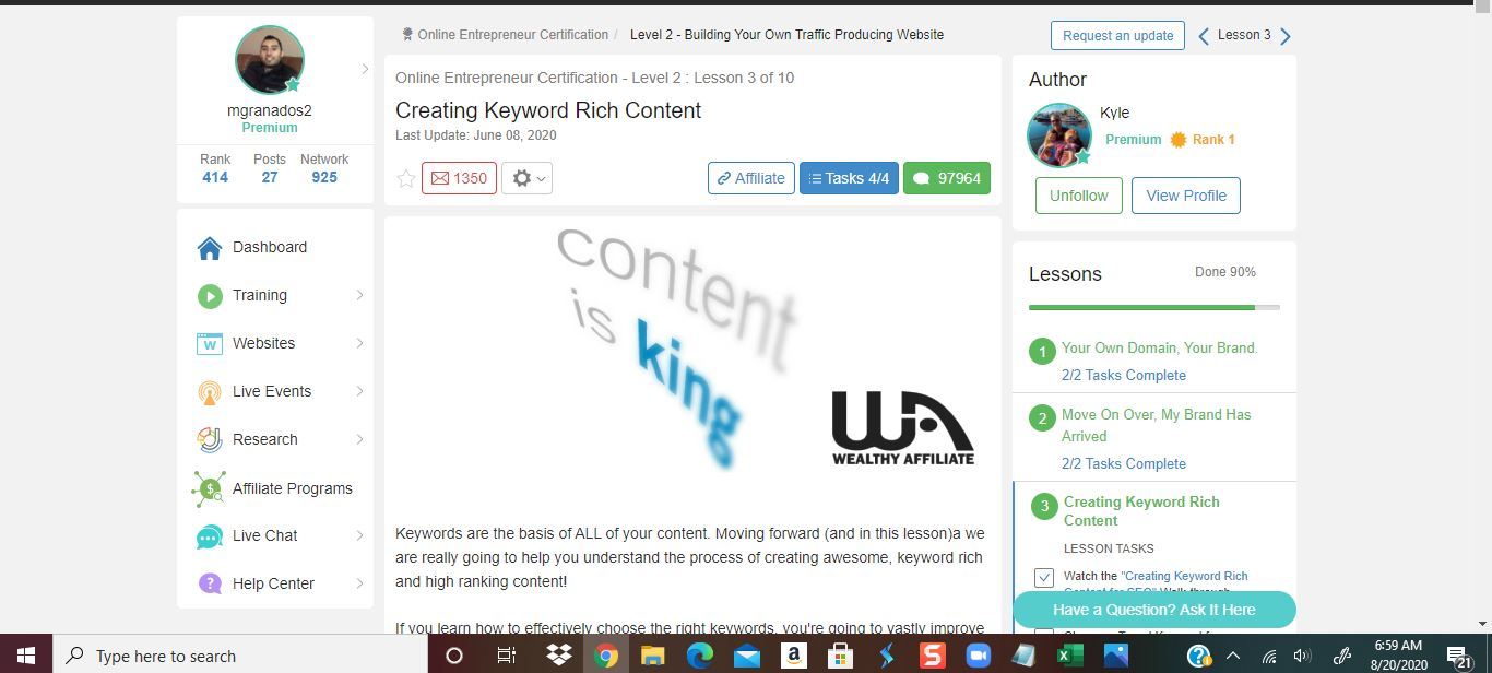 creating keyword rich content