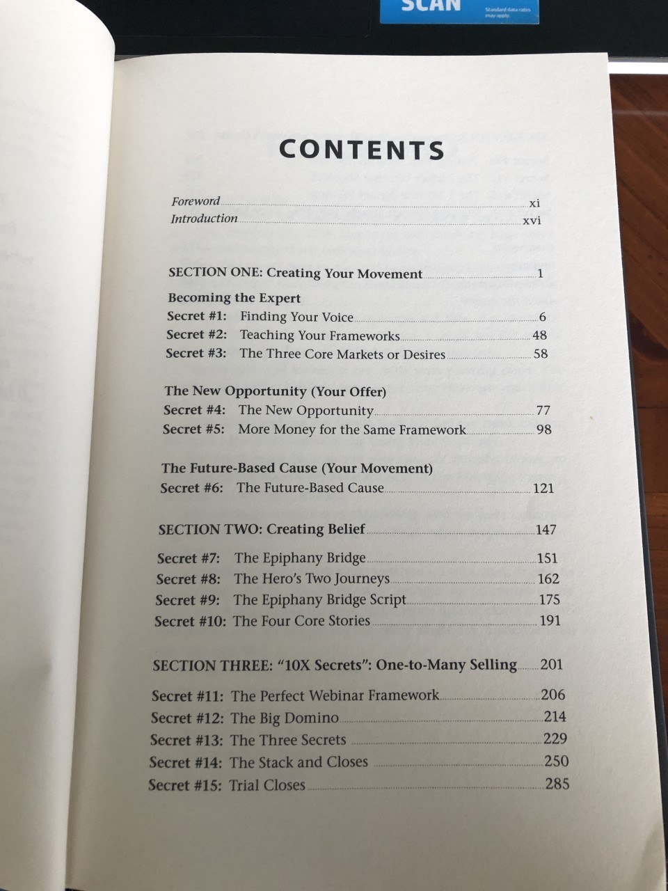 expert secrets table of contents