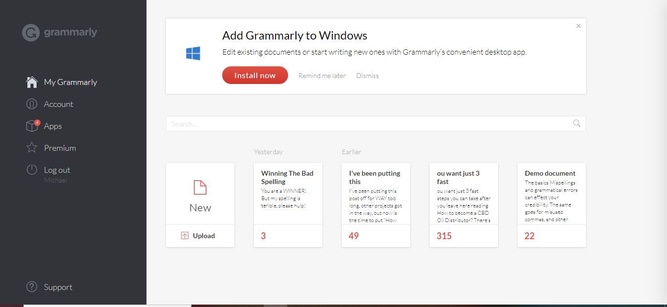 grammarly back office