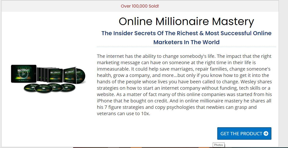 online millionaire mastery