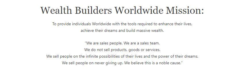 wealth builders worldwide mission statement