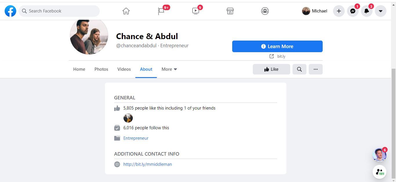 chance and abdul about me page