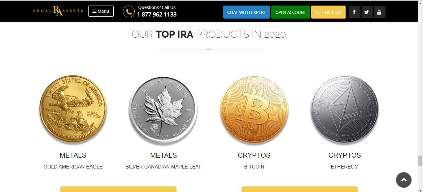 regal assets top ira products