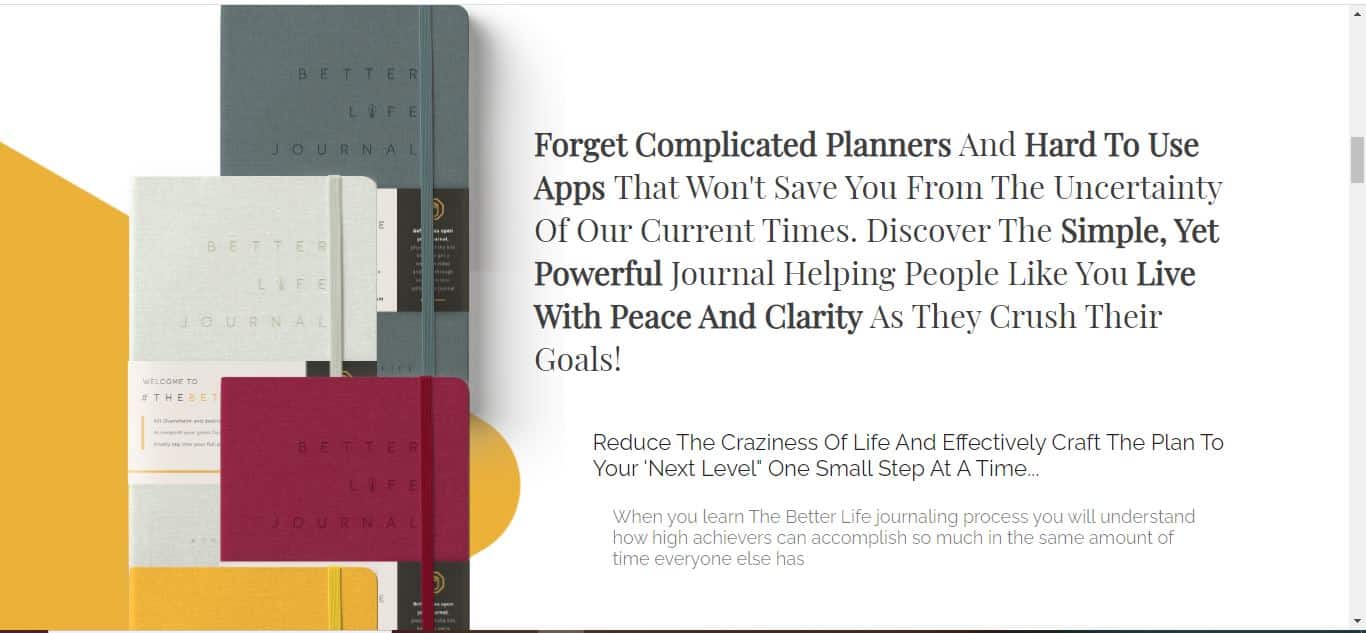 better life journal planner