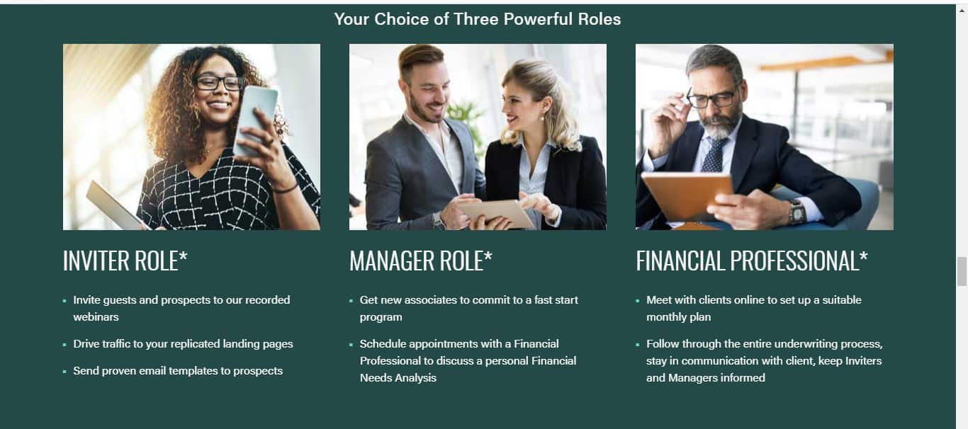 virtual financial group roles