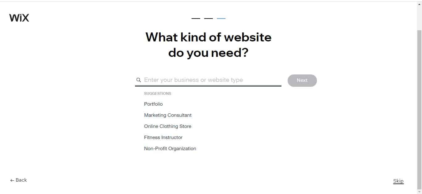 wix kind of website