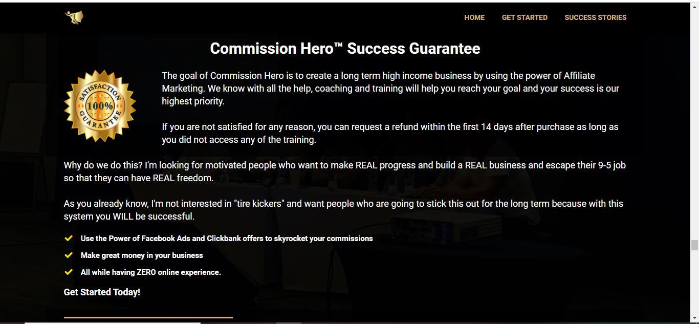 commission hero success guarantee