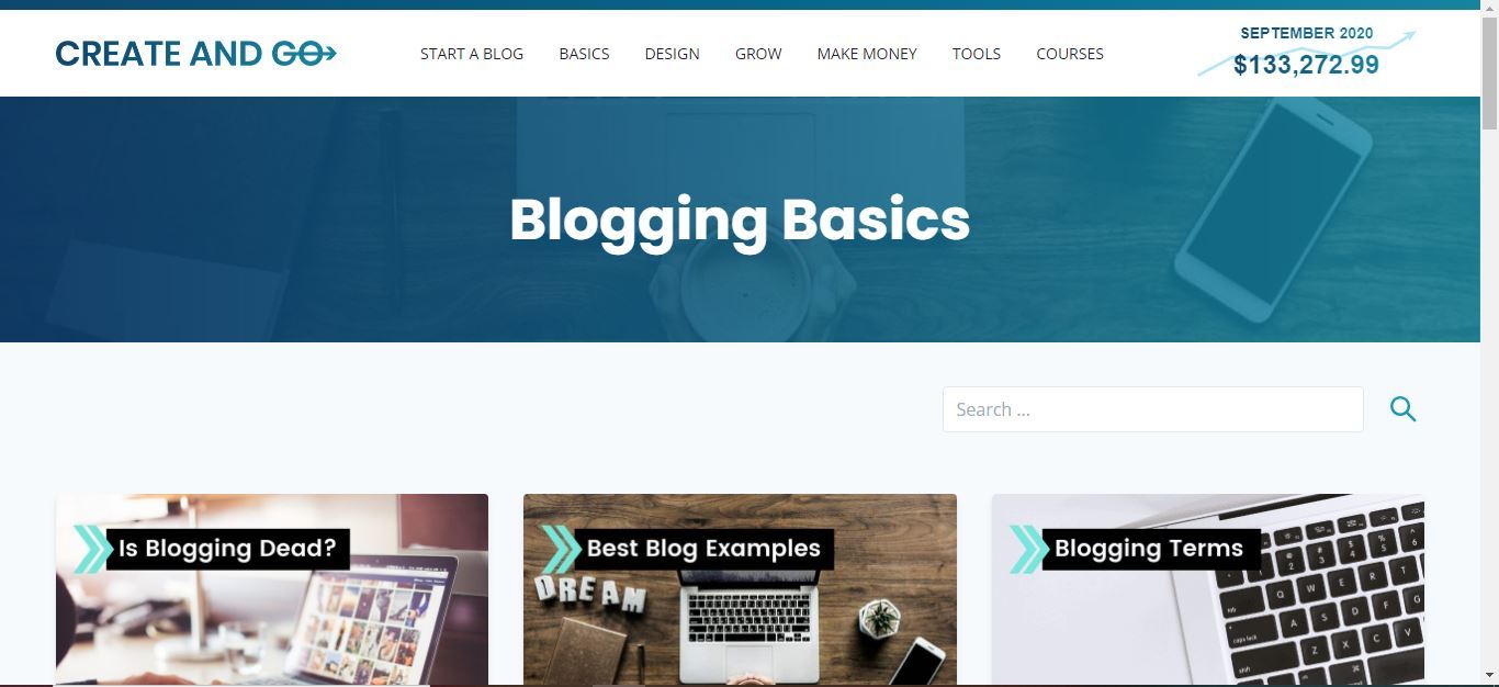 create and go blogging basics