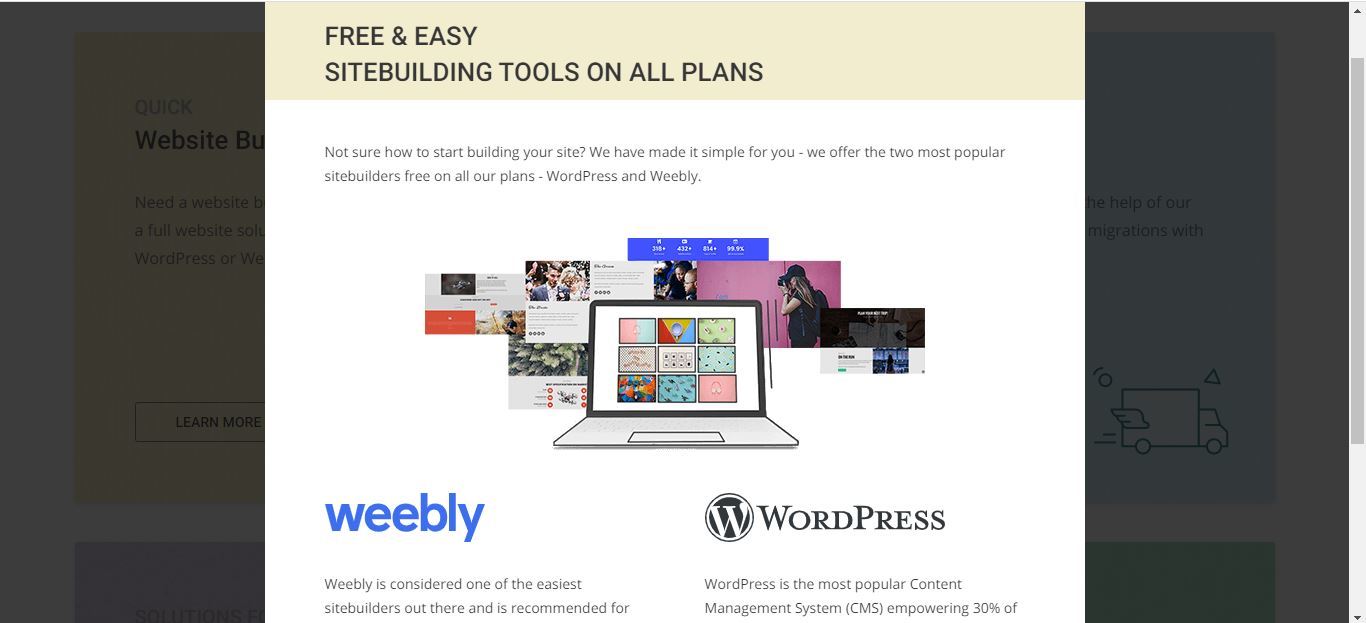 siteground weebly and wordpress