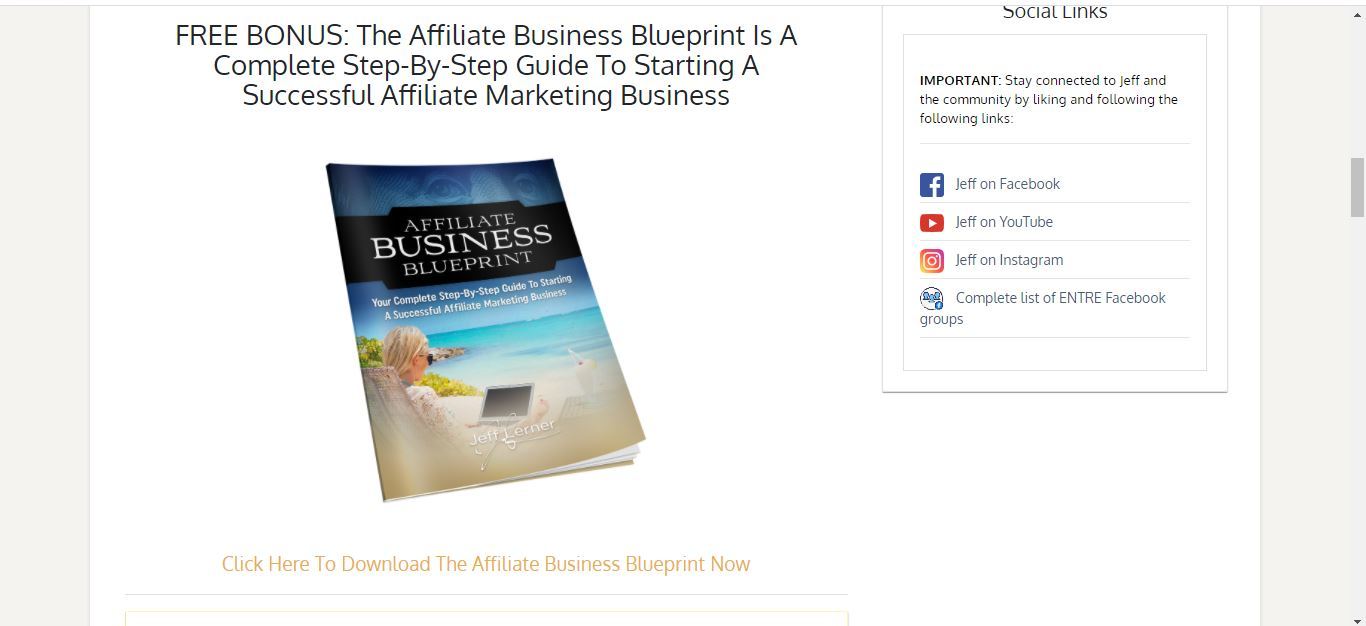 affiliate business blueprint free download