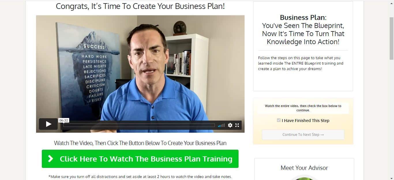 entre blueprint business plan