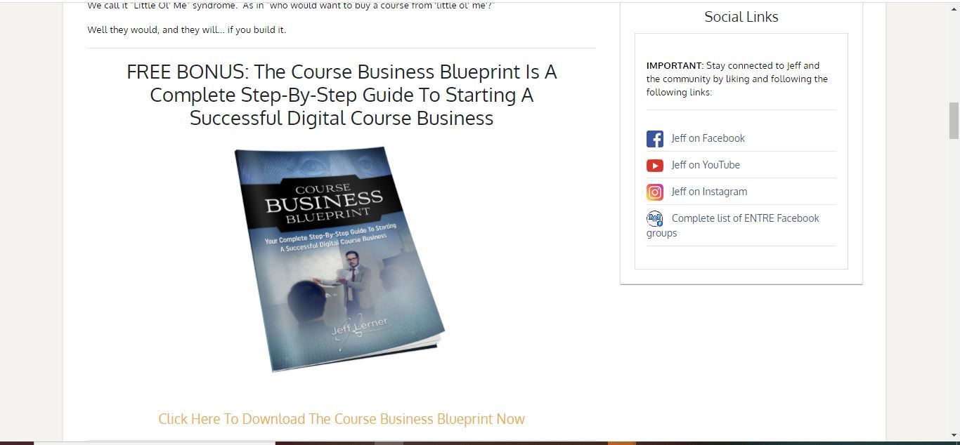 entre course business blueprint download