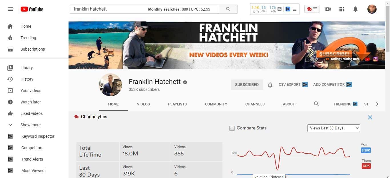 franklin hatchett youtube