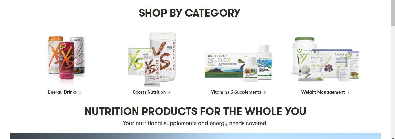 amway nutrition category