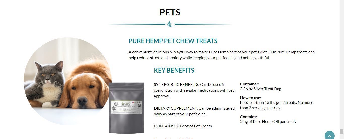 ctfo pets and benefits