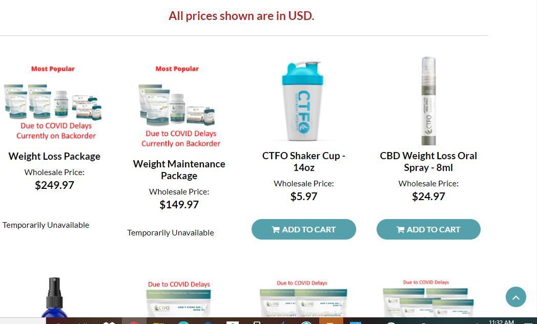 ctfo weight loss products