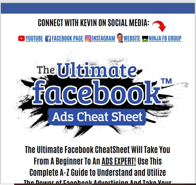 facebook ad cheat sheet kevin david