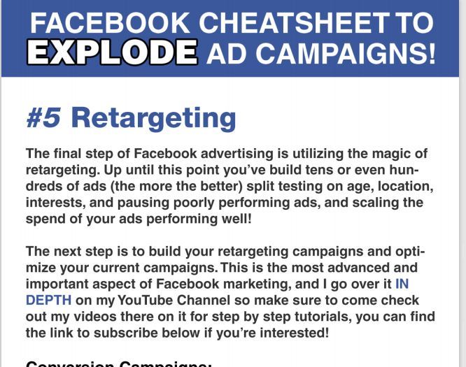 facebook ads retargeting step