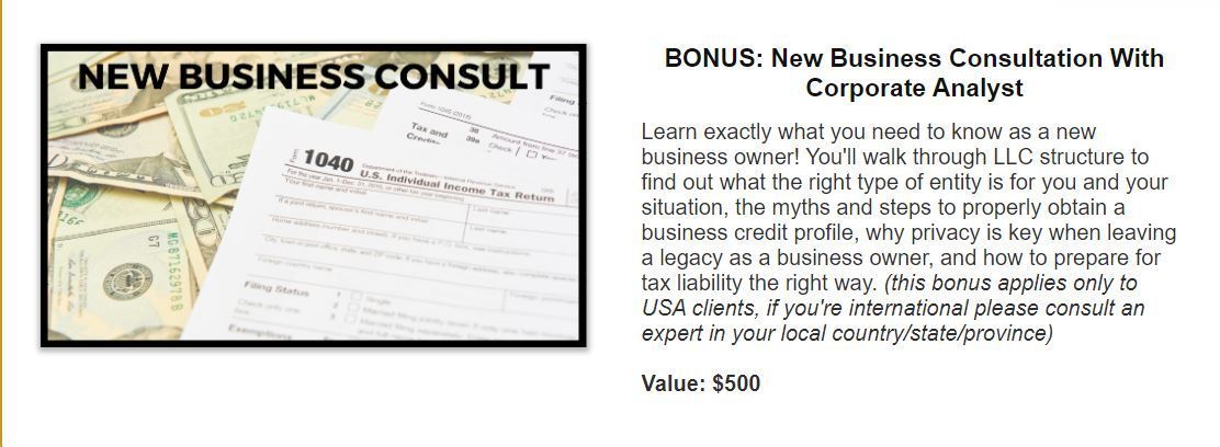 bonus consultation