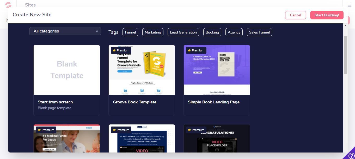 groovepage templates