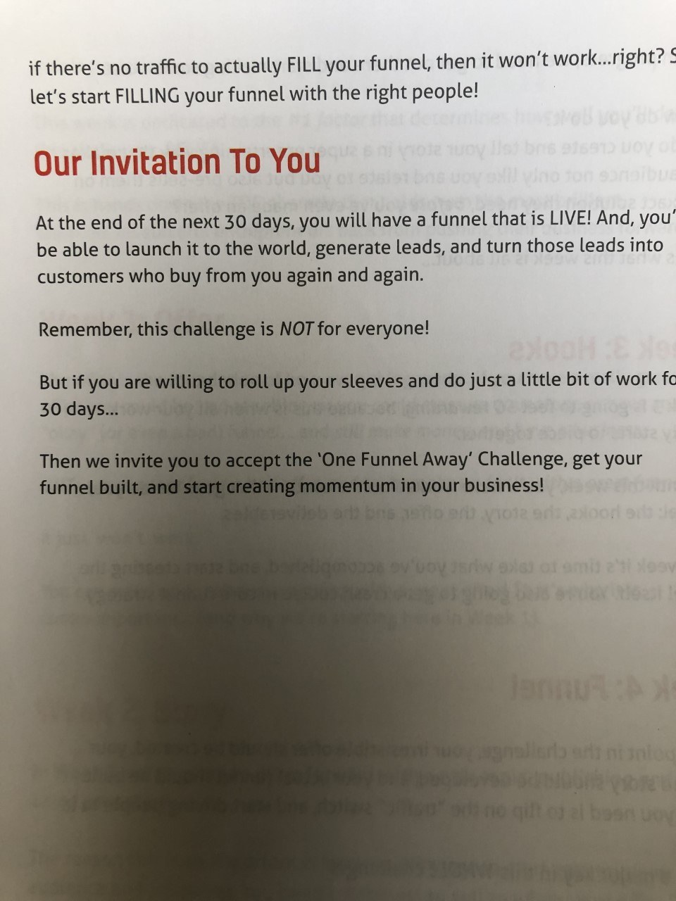 one funnel away challenge invitation