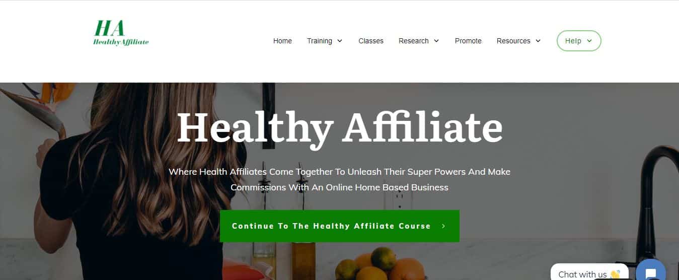 healthy affiliate home page