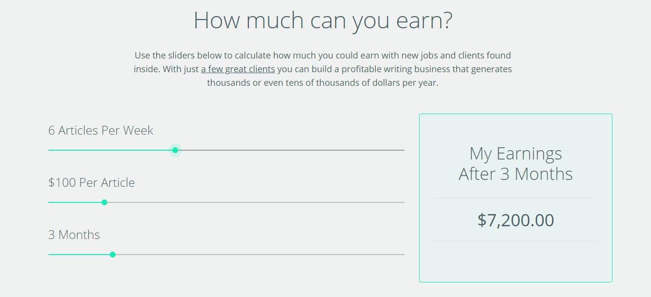 how much can you earn writers work