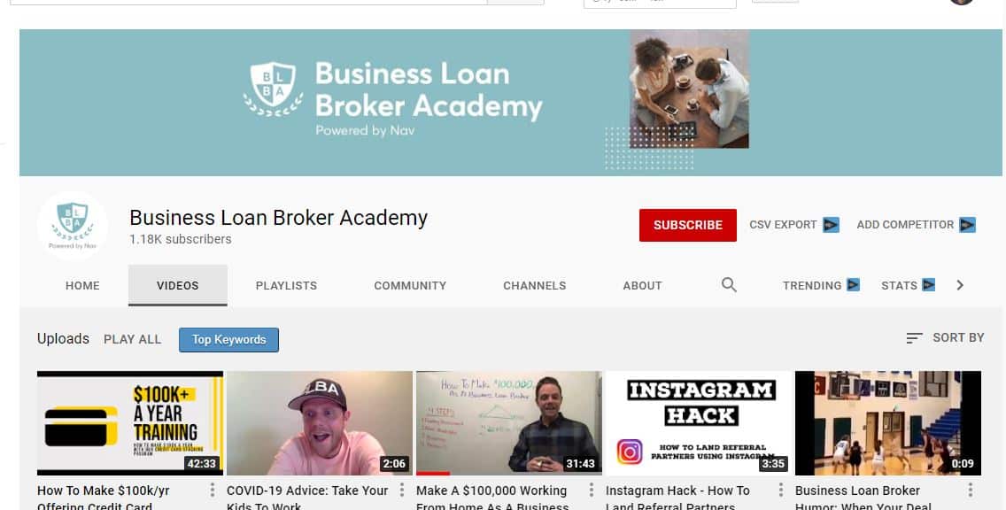 business loan broker academy youtube channel