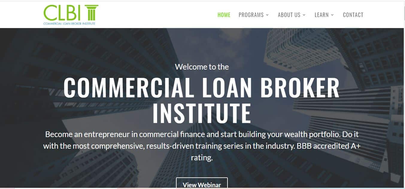 commercial loan broker institute home page