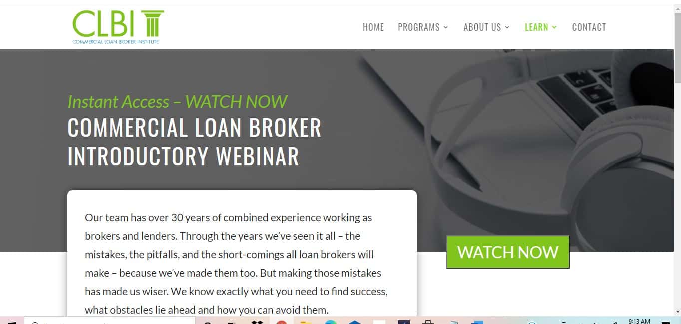 commercial loan broker institute webinar