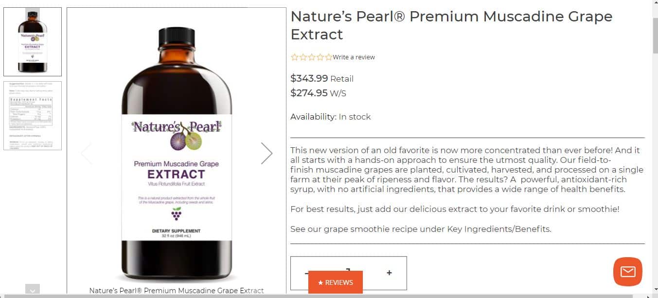 natures pearl muscadine
