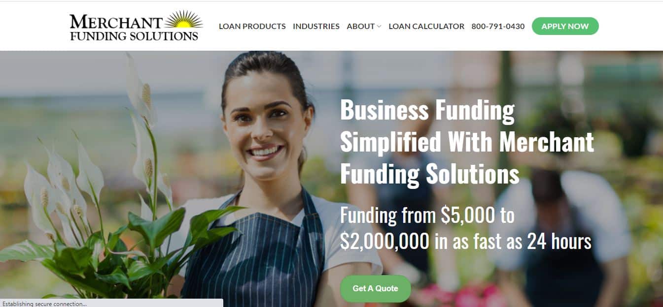 merchant funding solutions home page
