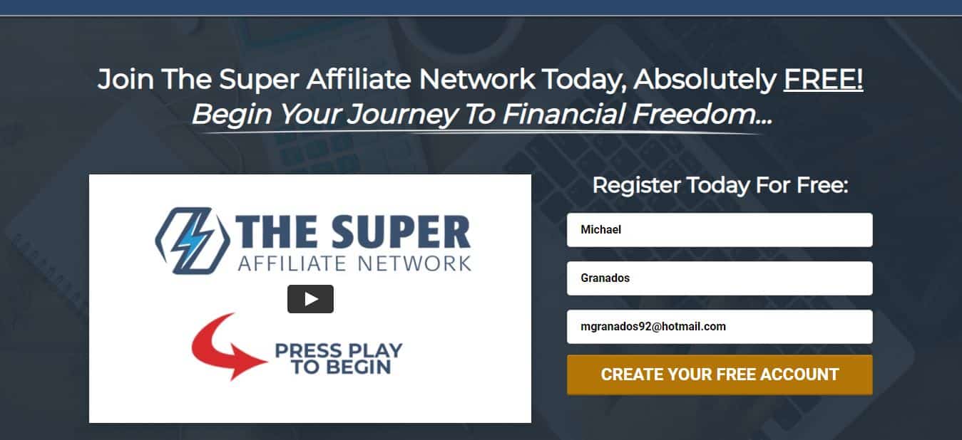 super affiliate network sign up