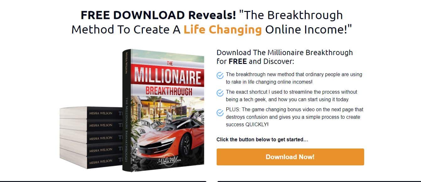 the millionaire breakthrough book