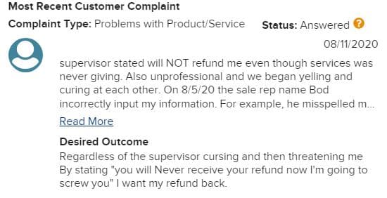 credit suite complaint
