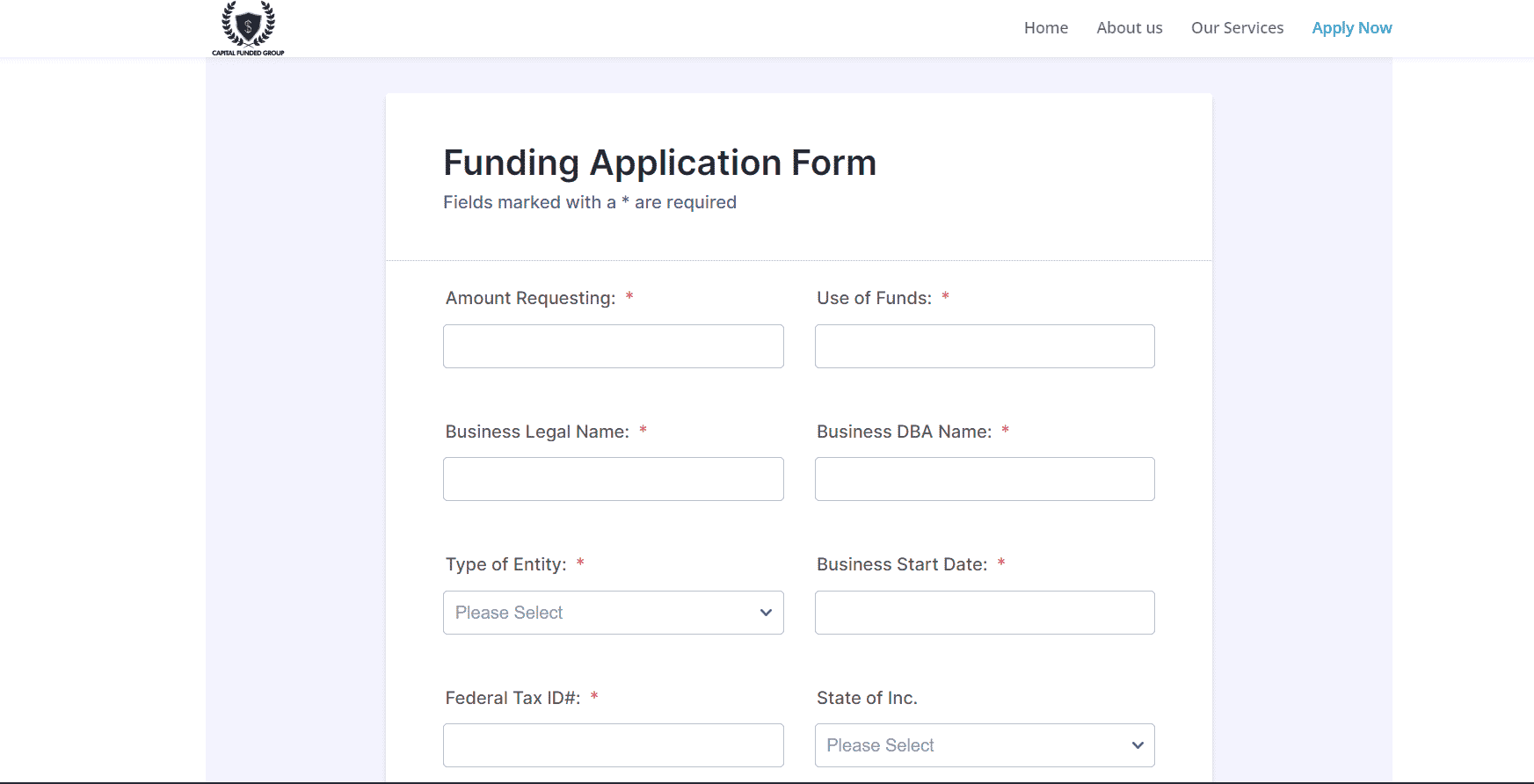 capital funded group application process