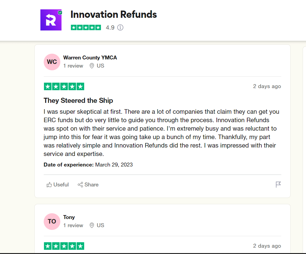 innovation refunds trustpilot