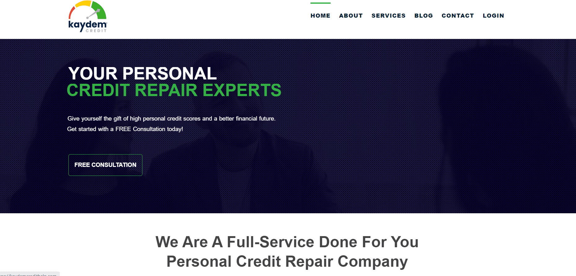 kaydem credit repair home page
