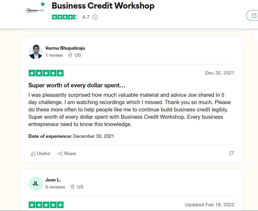 business credit workshop reviewed