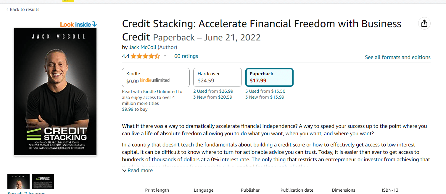 jacks credit stacking book