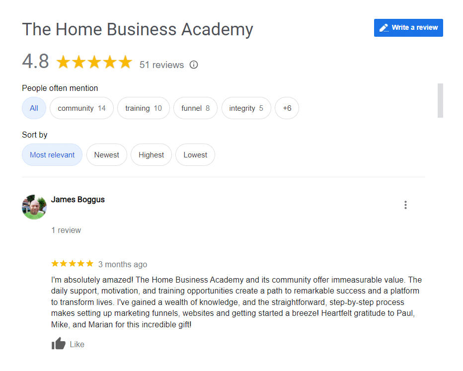 the home business academy reviews